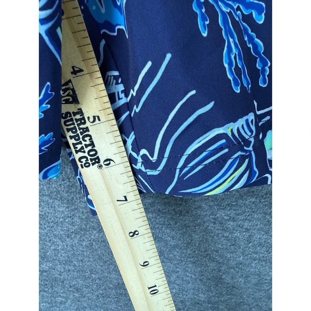 Vineyard Vines Men 3XB Navy Sea Life Lobster Turtle Lined Swim Trunks Cruise EUC